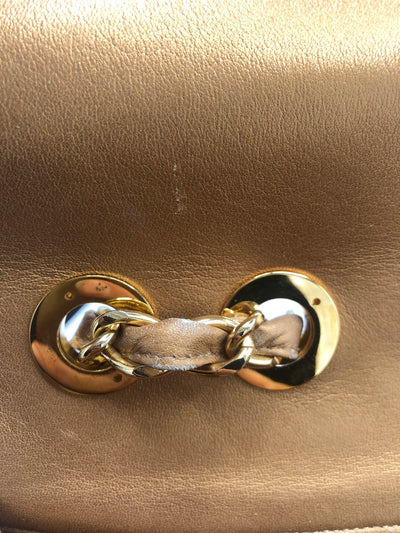 CHANEL Maxi Gold Vintage Handbag with gold hardware 1991-1994