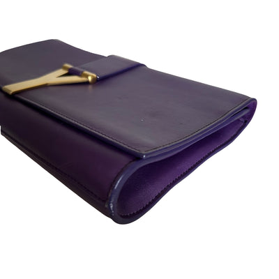 SAINT LAURENT Y Purple clutch