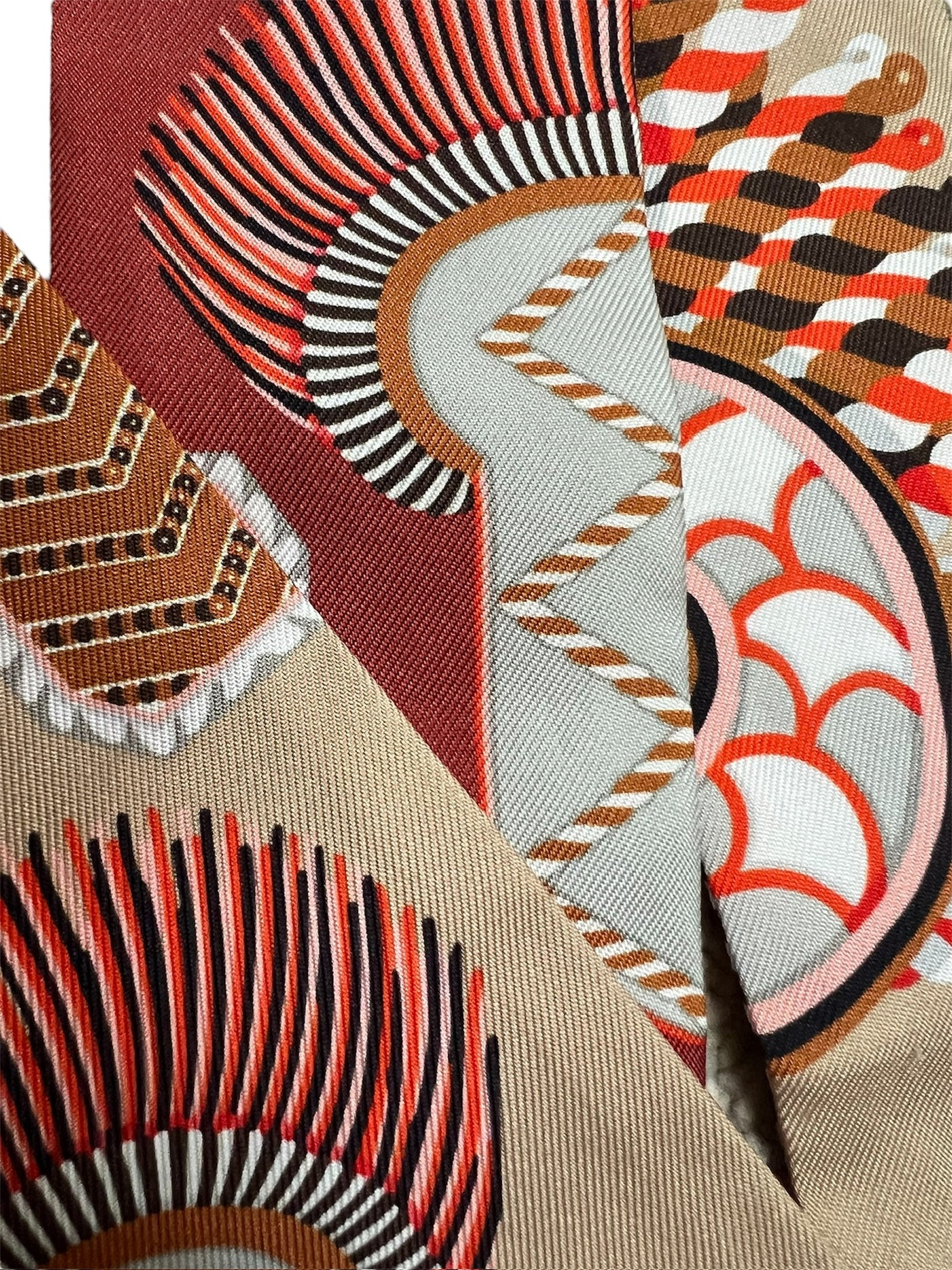 HERMES Epaulette de Gala pair of silk Twilly unworn with box
