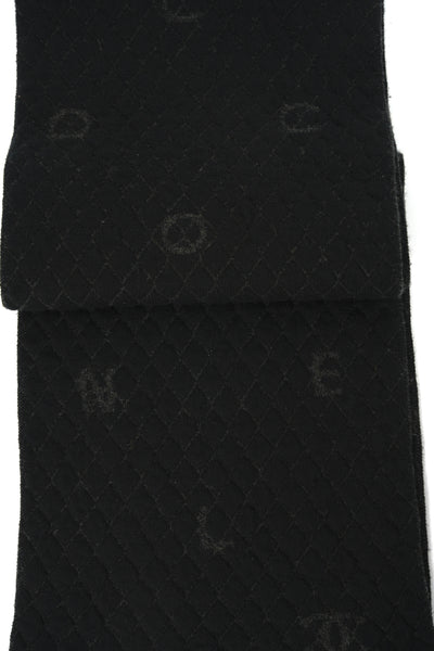 CHANEL 2018 Fall winter quilted letters cashmere scarf