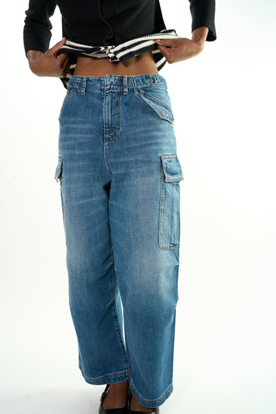 CHRISTIAN DIOR D02 8 capsule collection cargo jeans size 34 oversized