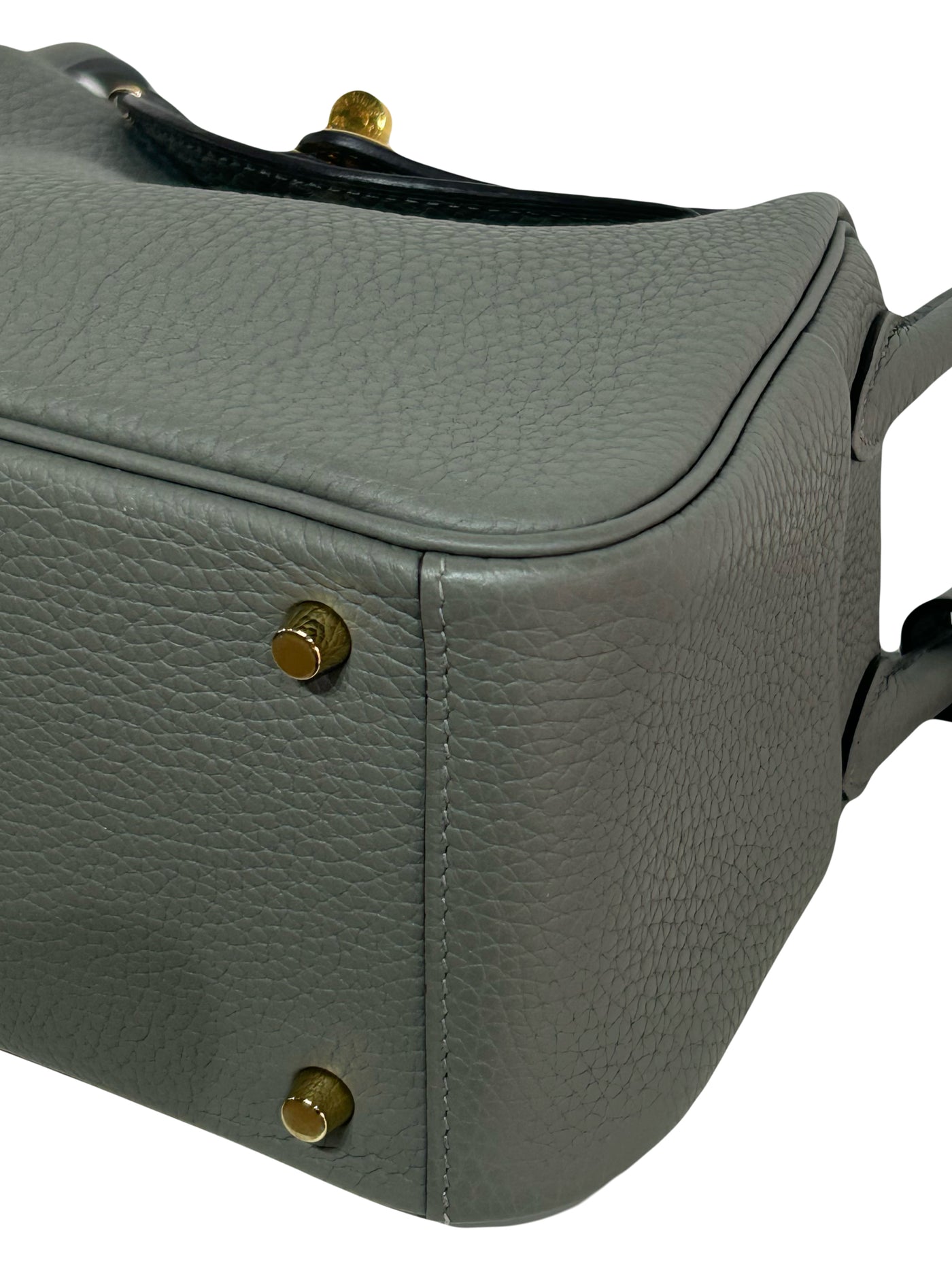HERMES Lindy Mini || Gris Meyer Clemence leather with Gold Hardware