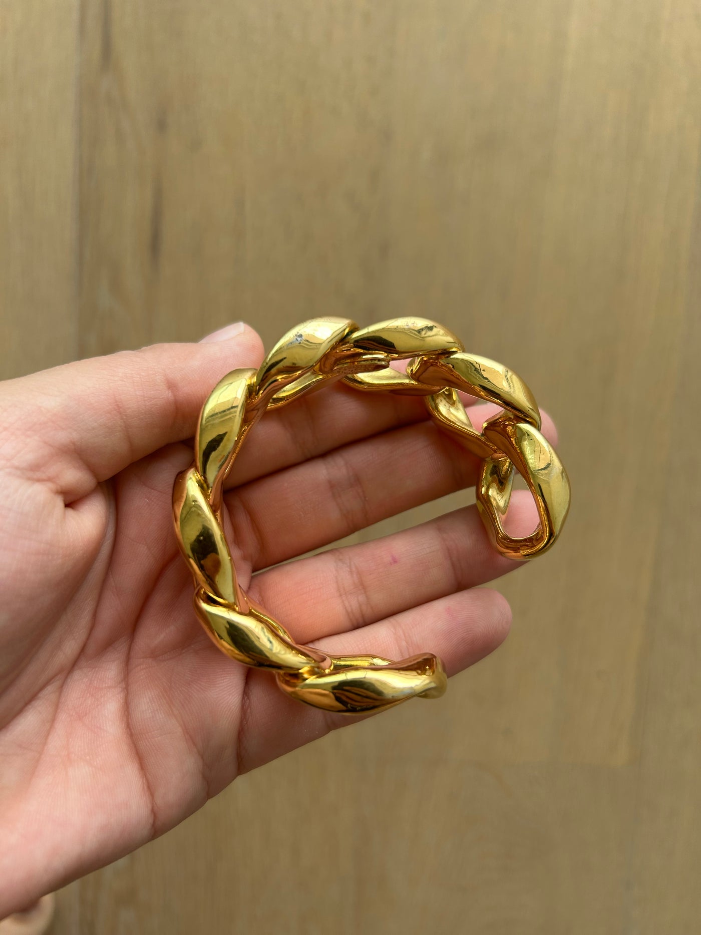 CHANEL Vintage 1990's 24ct Gold Chain Bracelet