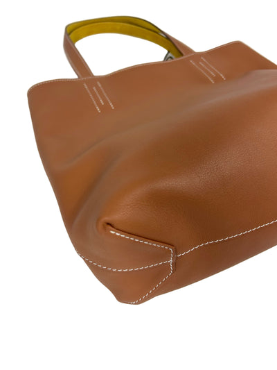 HERMES Double Sense Tote Gold Veau Sikkim Jaune de Naples Chevre Year 2023 Current RRP 3850 euros