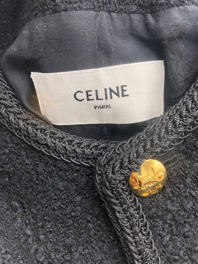 CELINE Chasseur Jacket Boucle Natte Gold Buttons size 34 RRP: £2700