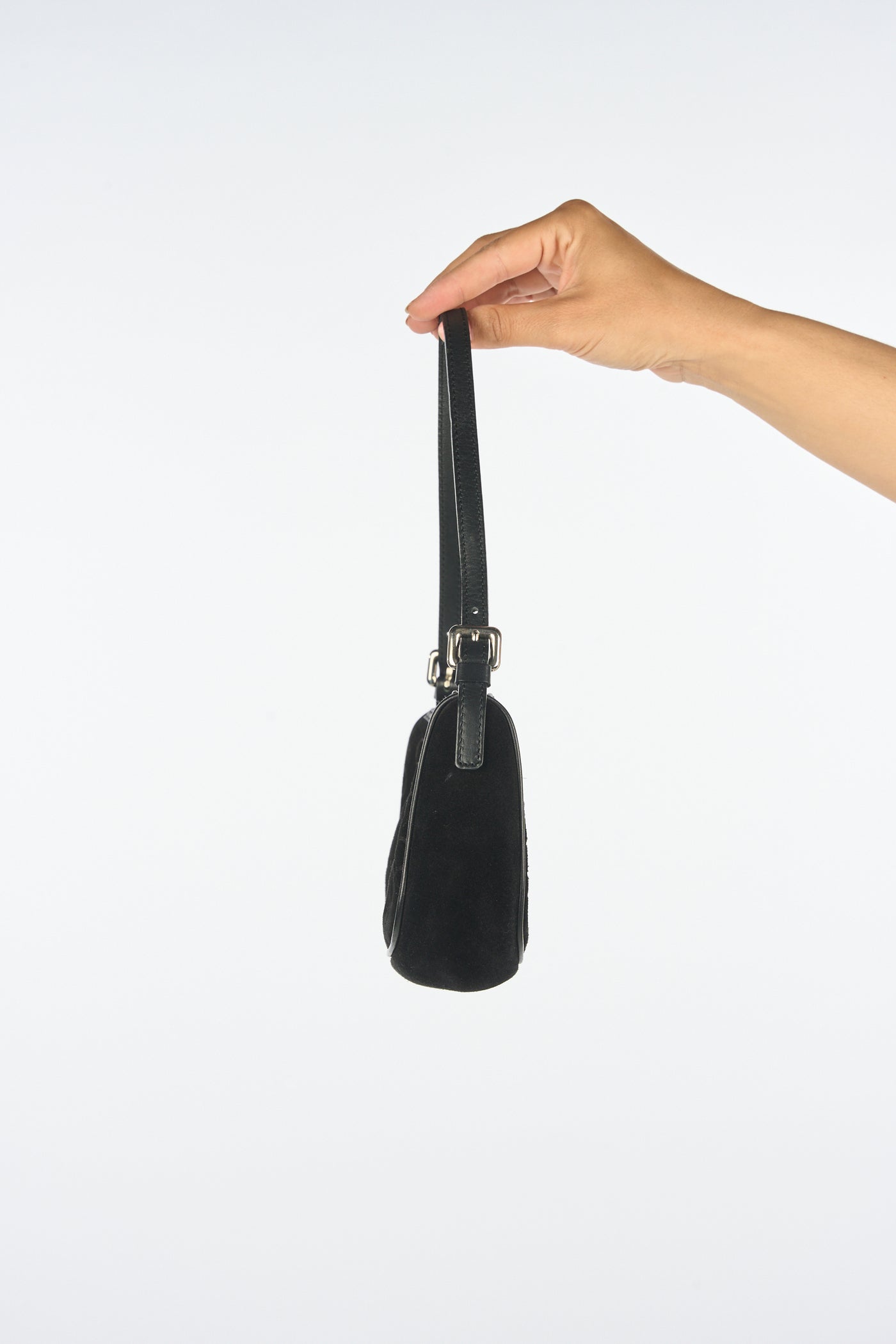 CELINE suede small triomphe handbag vintage