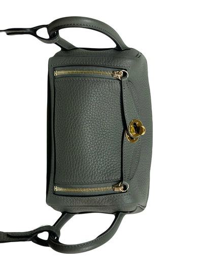 HERMES Lindy Mini || Gris Meyer Clemence leather with Gold Hardware