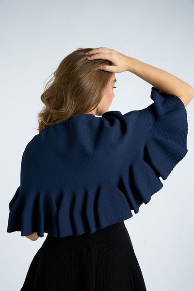 AZZEDINE ALAIA blue cape