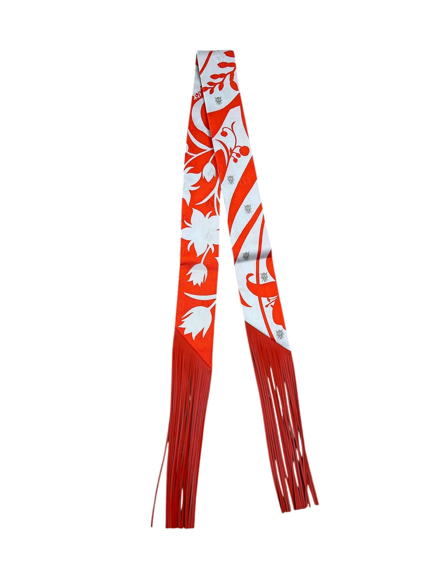 HERMES Bouquet Final Katie's Scott Leather Fringe Twilly new with box