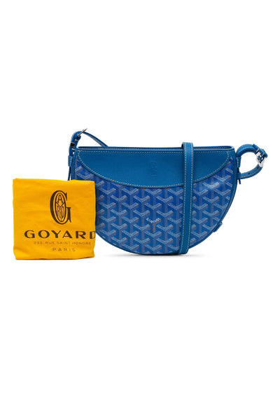 GOYARD Hirondelle Blue Goyardine Crossbody Handbag - Never Worn Full Set with Receipt