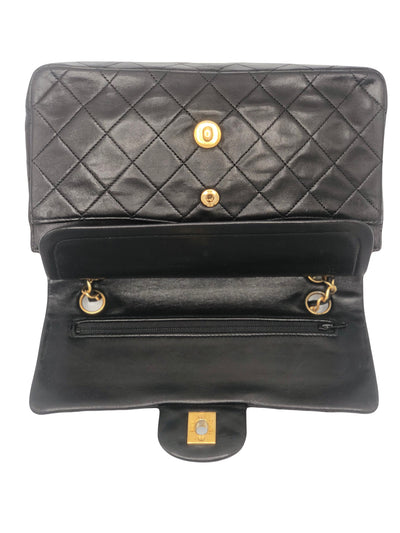 CHANEL Vintage Small Classic Double Flap quilted lambskin 24 carats gold hardware