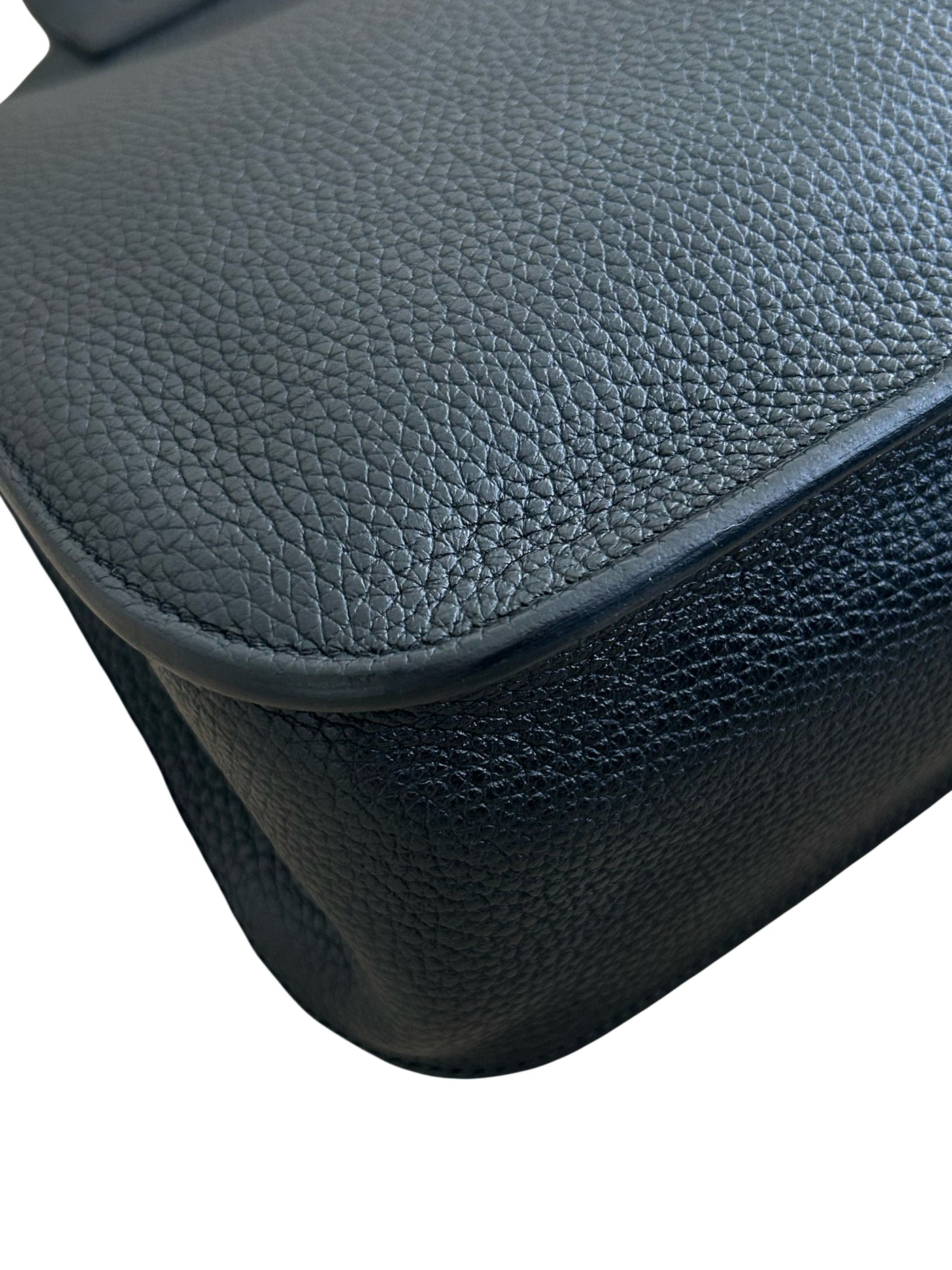 HERMES Alzan 31 Noir Clemence Leather with Gold Hardware