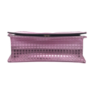 DIOR Diorama Small Micro Cannage pink metallic handbag RRP: $3100