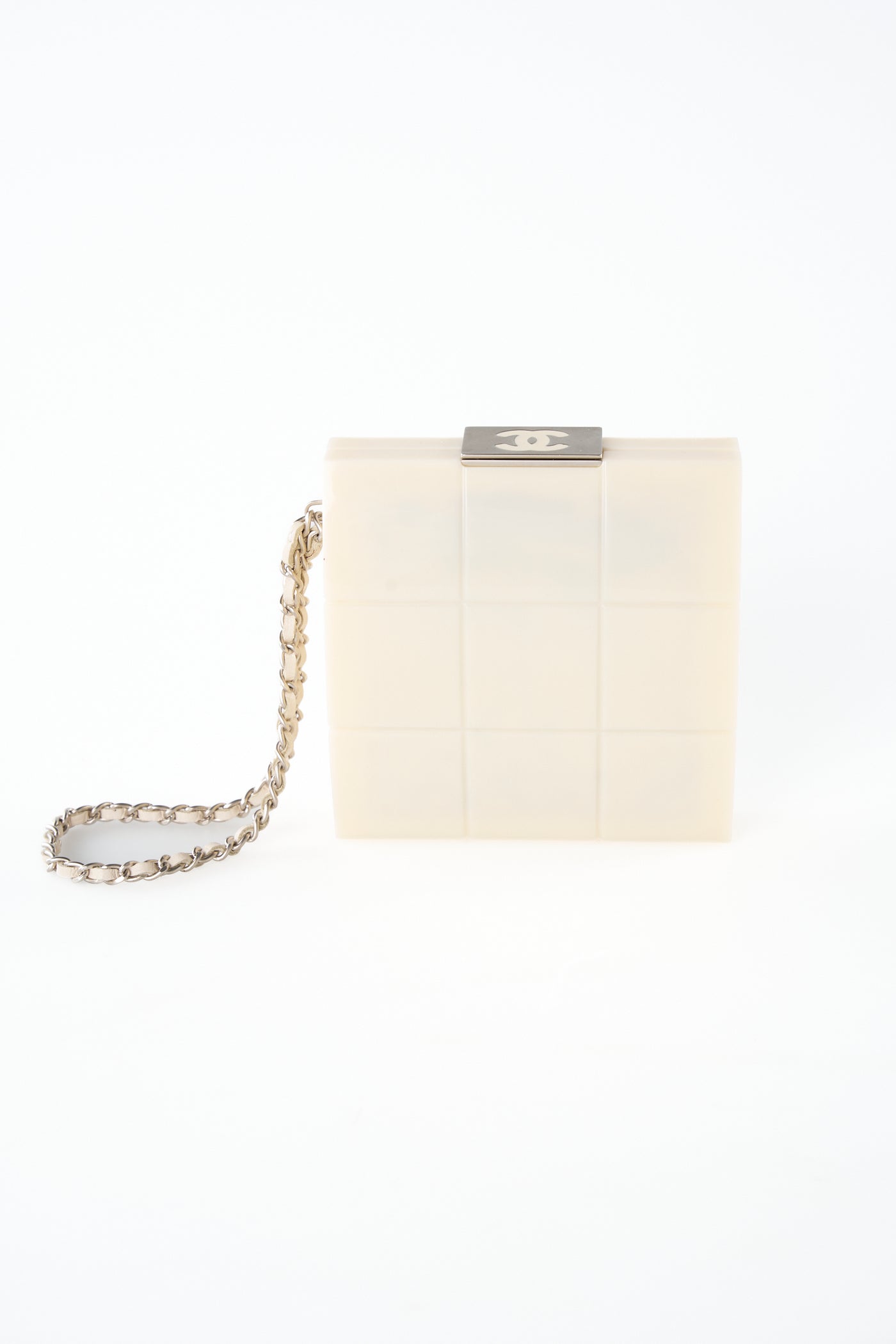 CHANEL minaudiere wrist chain clutch