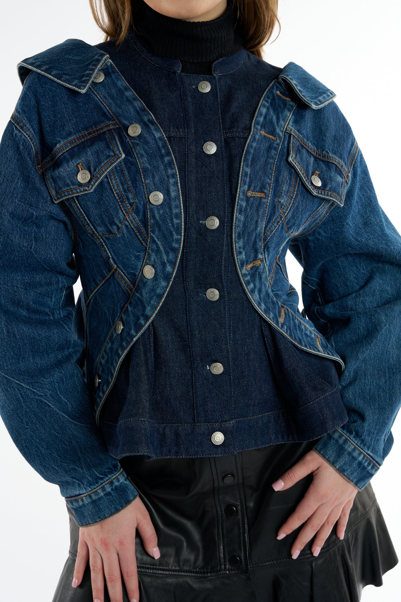 ALEXANDER MCQUEEN two in one denim jacket