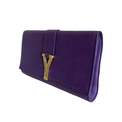 SAINT LAURENT Y Purple clutch