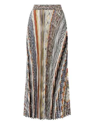 MISSONI A/W 2026 Two Pieces Set Pleated Knit Skirt and Roll Neck Top size 40it