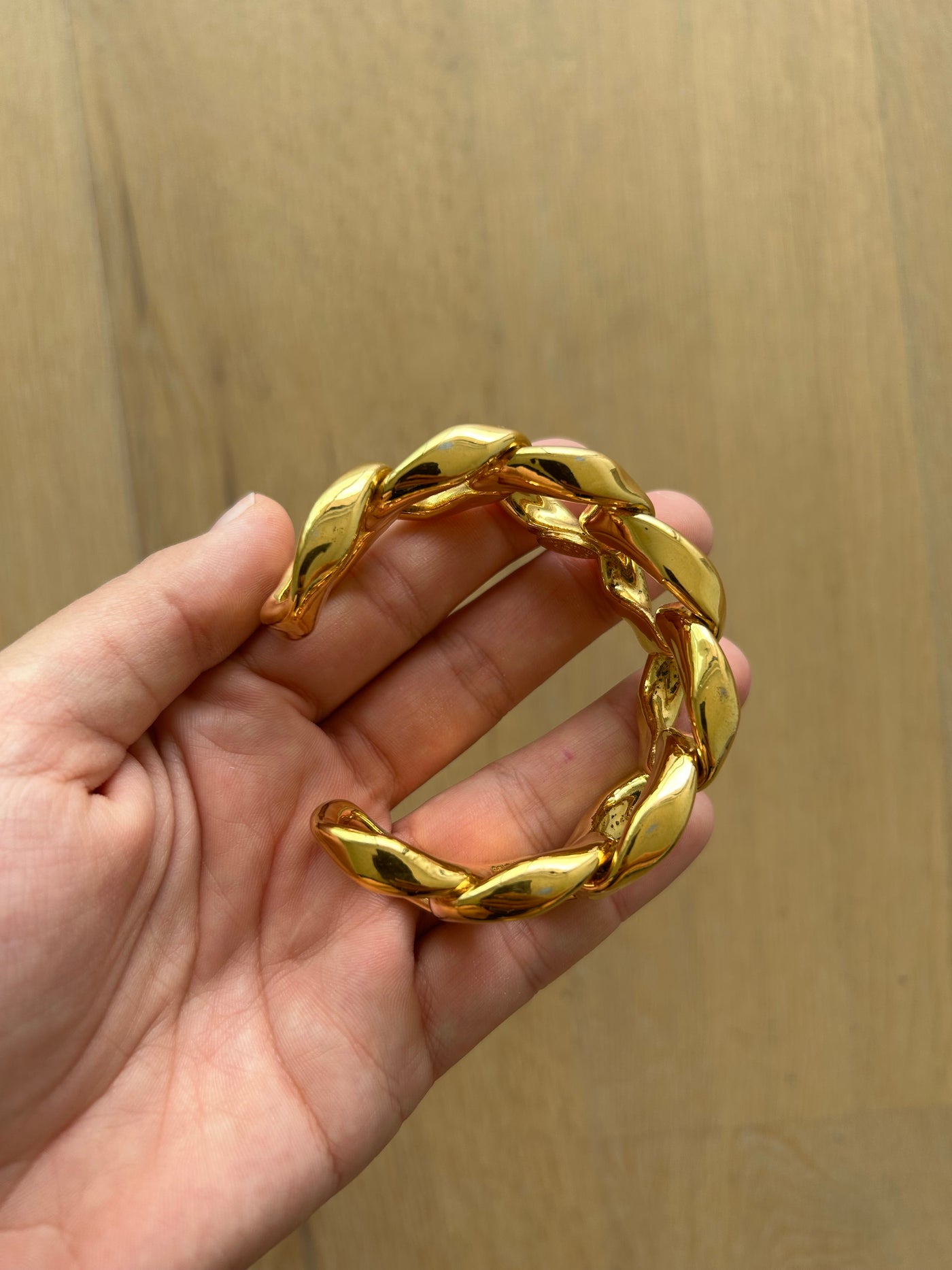 CHANEL Vintage 1990's 24ct Gold Chain Bracelet