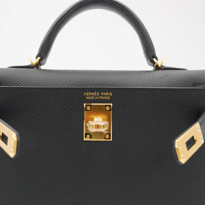 HERMES mini Kelly II Espom leather gold hardware full set 2024