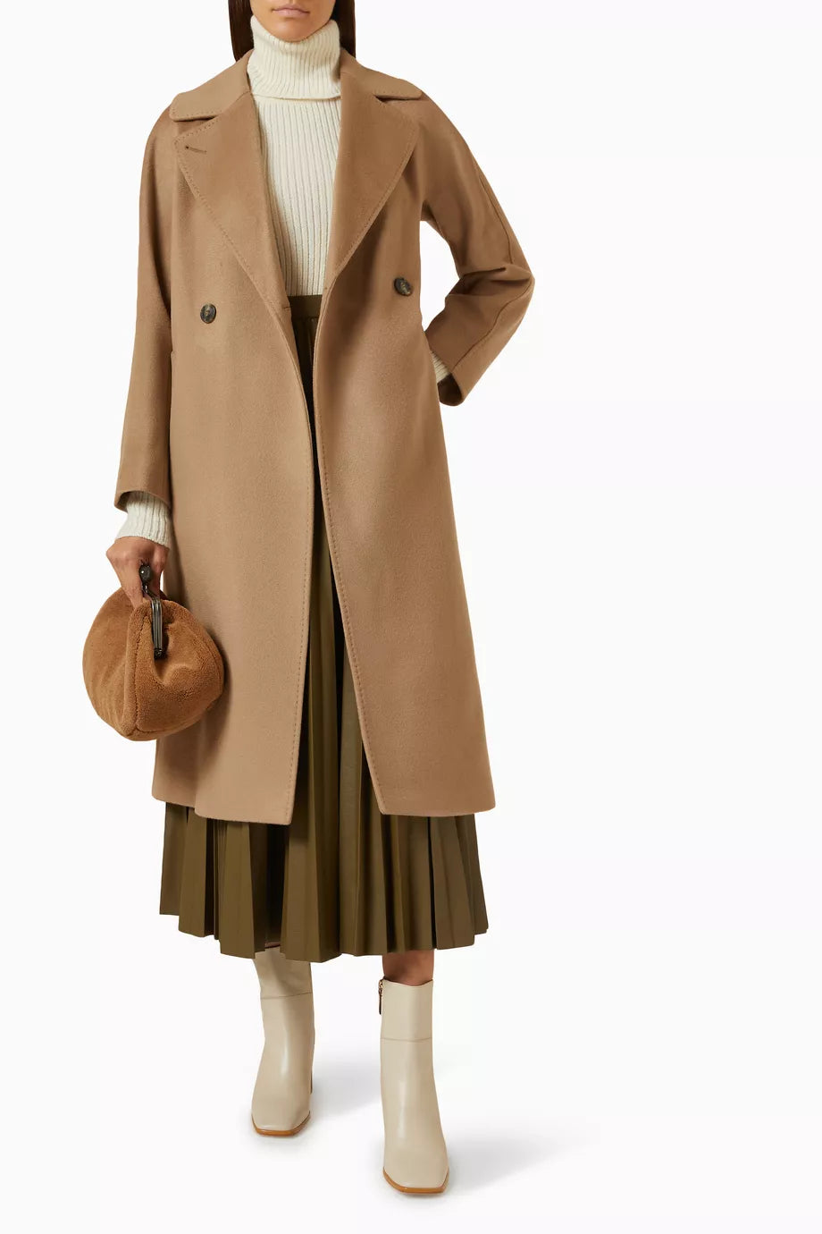 MAX MARA Weekend belted camel wool coat size 36 oversized