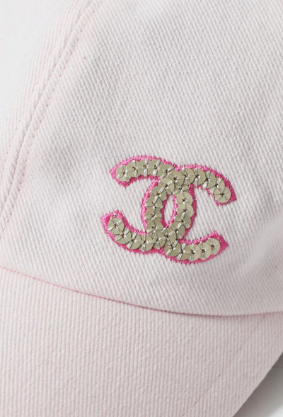 CHANEL Cotton Baseball Cap CC Crystals 2022 Collection