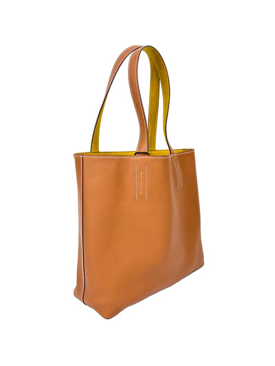 HERMES Double Sense Tote Gold Veau Sikkim Jaune de Naples Chevre Year 2023 Current RRP 3850 euros
