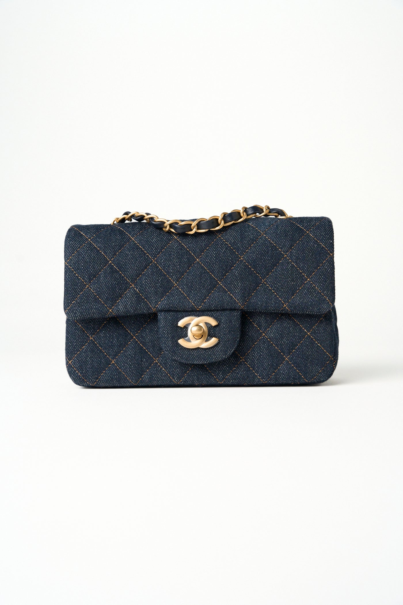 CHANEL mini denim ghw handbag brand new full set
