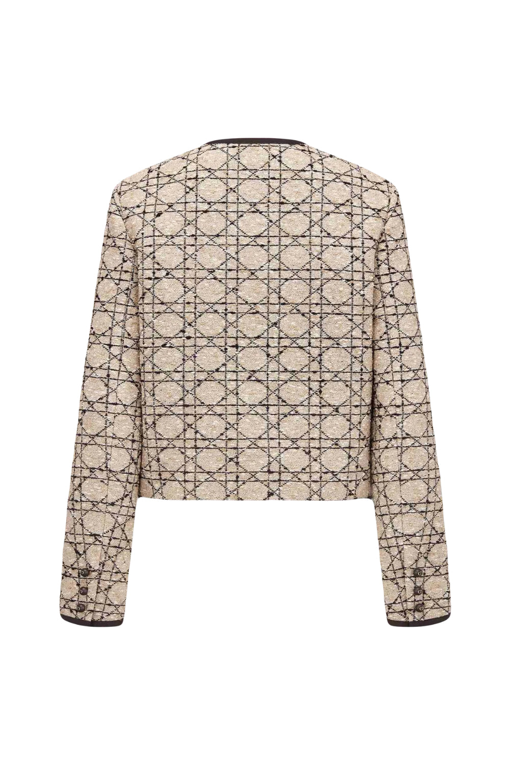 CHRISTIAN DIOR New Collection Macro Cannage Beige Cropped Jacket size 36 Current RRP 3900 euros