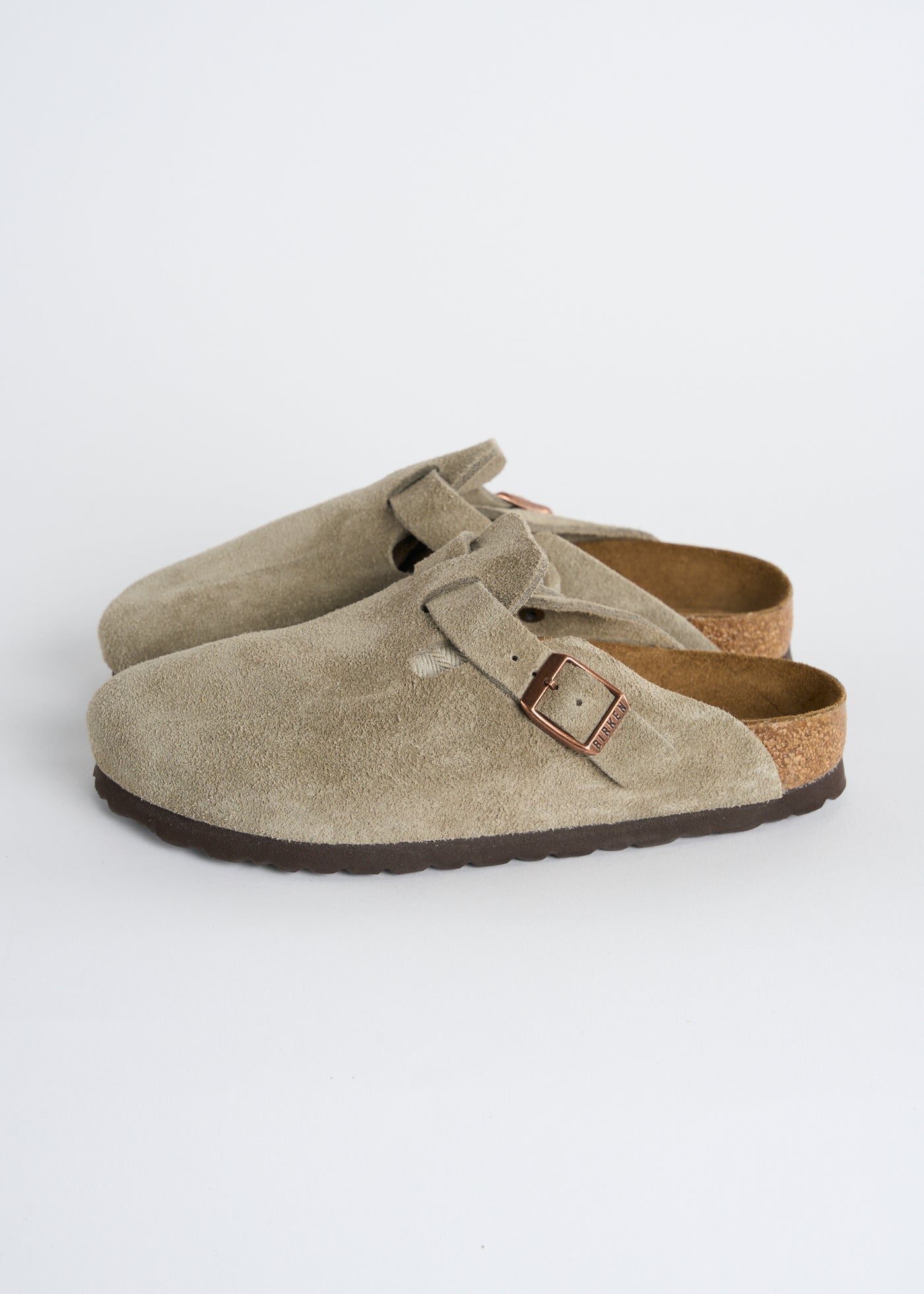 BIRKENSTOCK suede clogs never worn