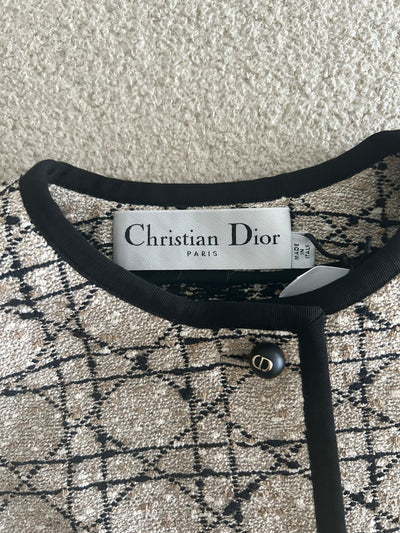 CHRISTIAN DIOR New Collection Macro Cannage Beige Cropped Jacket size 36 Current RRP 3900 euros