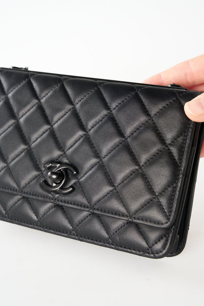 CHANEL Trendy wallet on chain so black