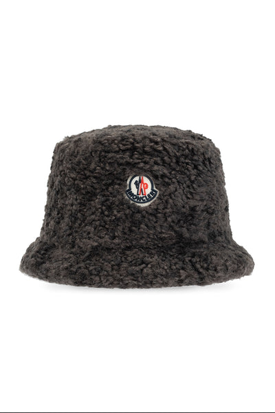 MONCLER faux shearling bucket hat size s