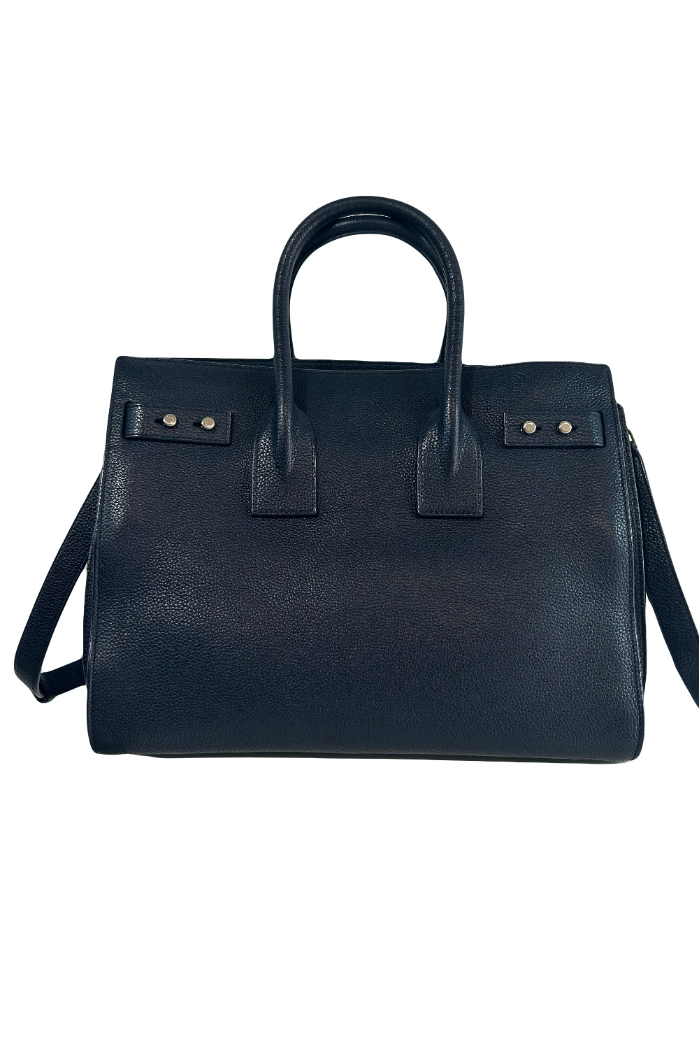 SAINT LAURENT Sac De Jour  medium navy grain supple leather with strap