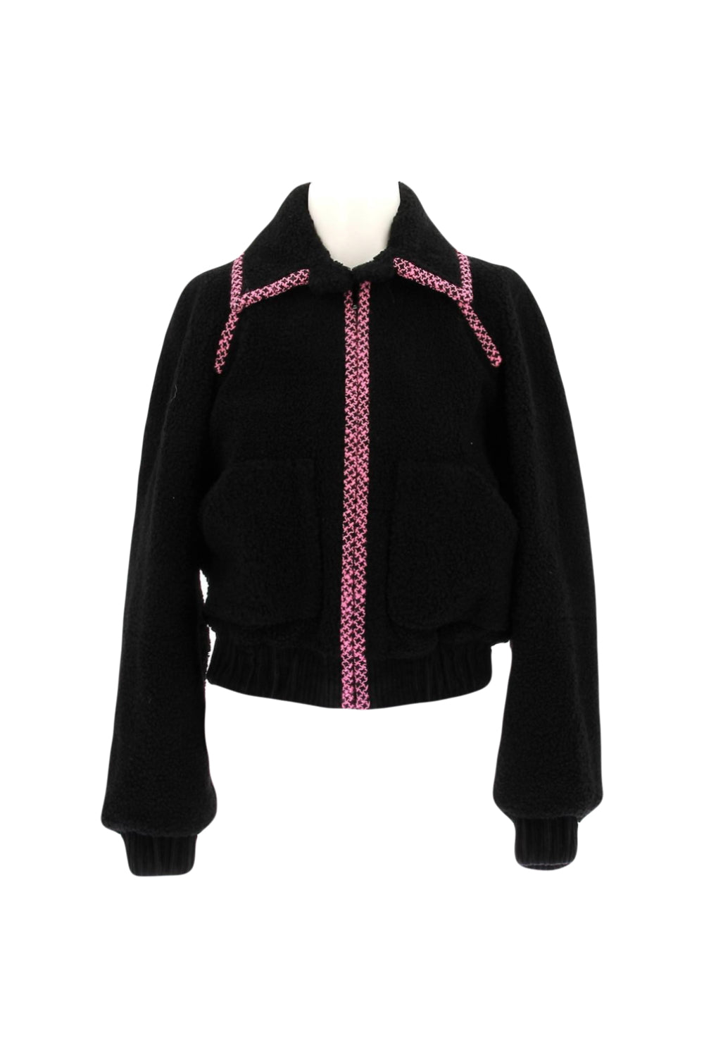 CHANEL COCO NEIGE Shearling Bomber Jacket size 42