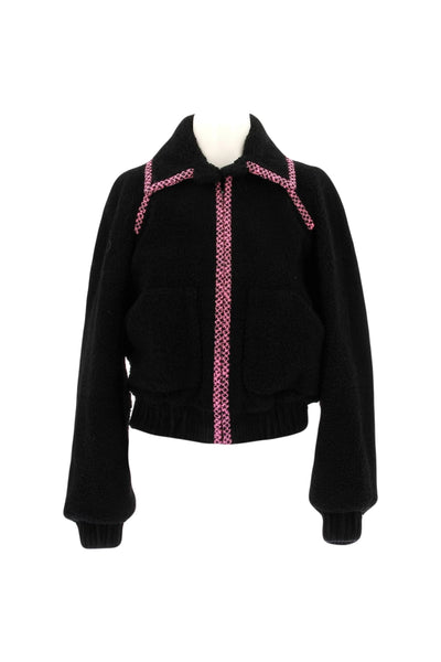 CHANEL COCO NEIGE Shearling Bomber Jacket size 42