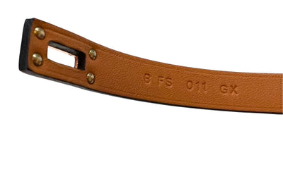 HERMES Kelly Double Tour bracelet Swift Noir Rose Gold Unworn with box