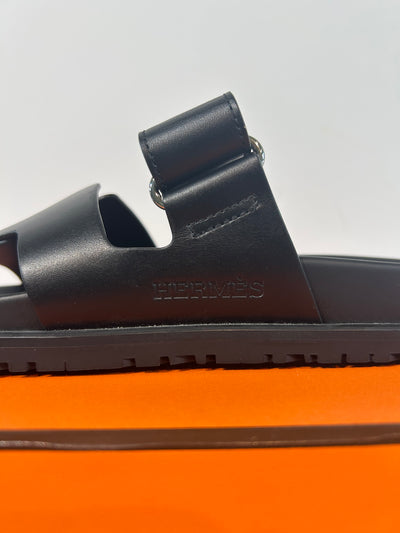 HERMES Chypre Calf leather sandals size 38.5 *Store Fresh*