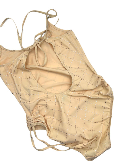 CHANEL beige rose gold swimwear size 38