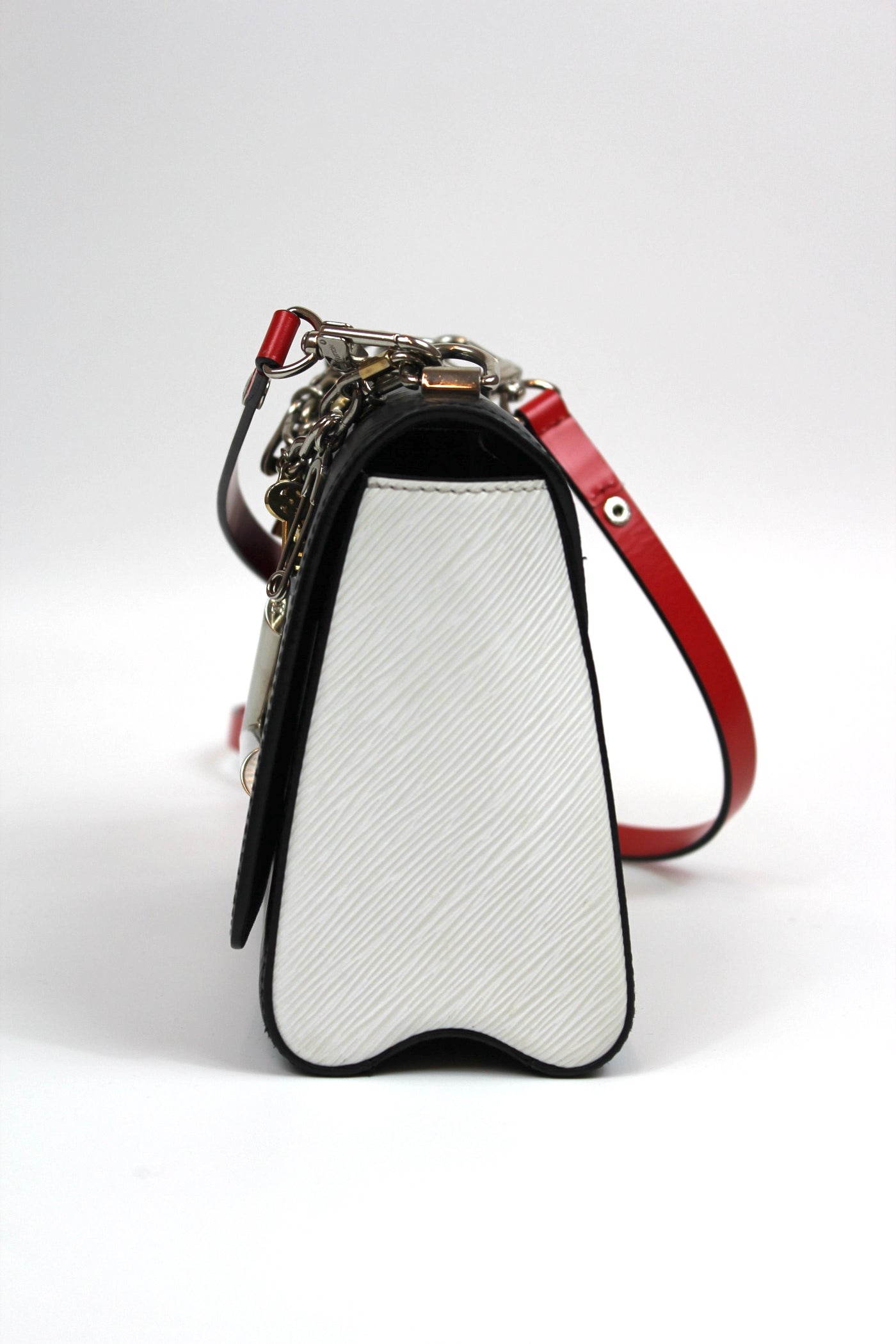 LOUIS VUITTON Twist MM Love Lock Charm Limited Edition Epi leather Black White Red - Full set ( Box, dust bag, receipt)