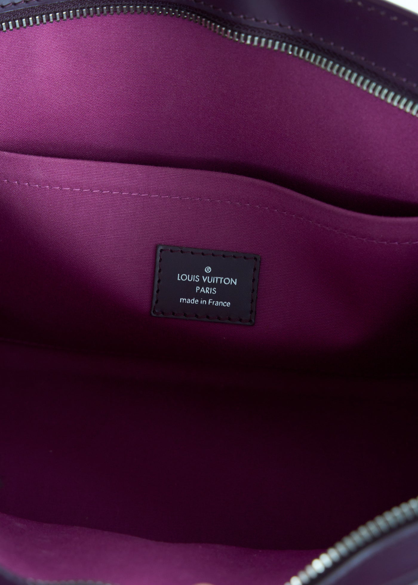 LOUIS VUITTON "Madeleine" purple epi leather handbag