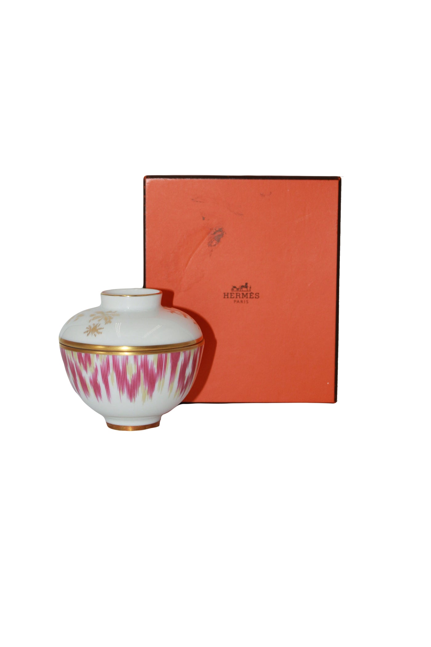 HERMES small Ikat sugar bowl with box