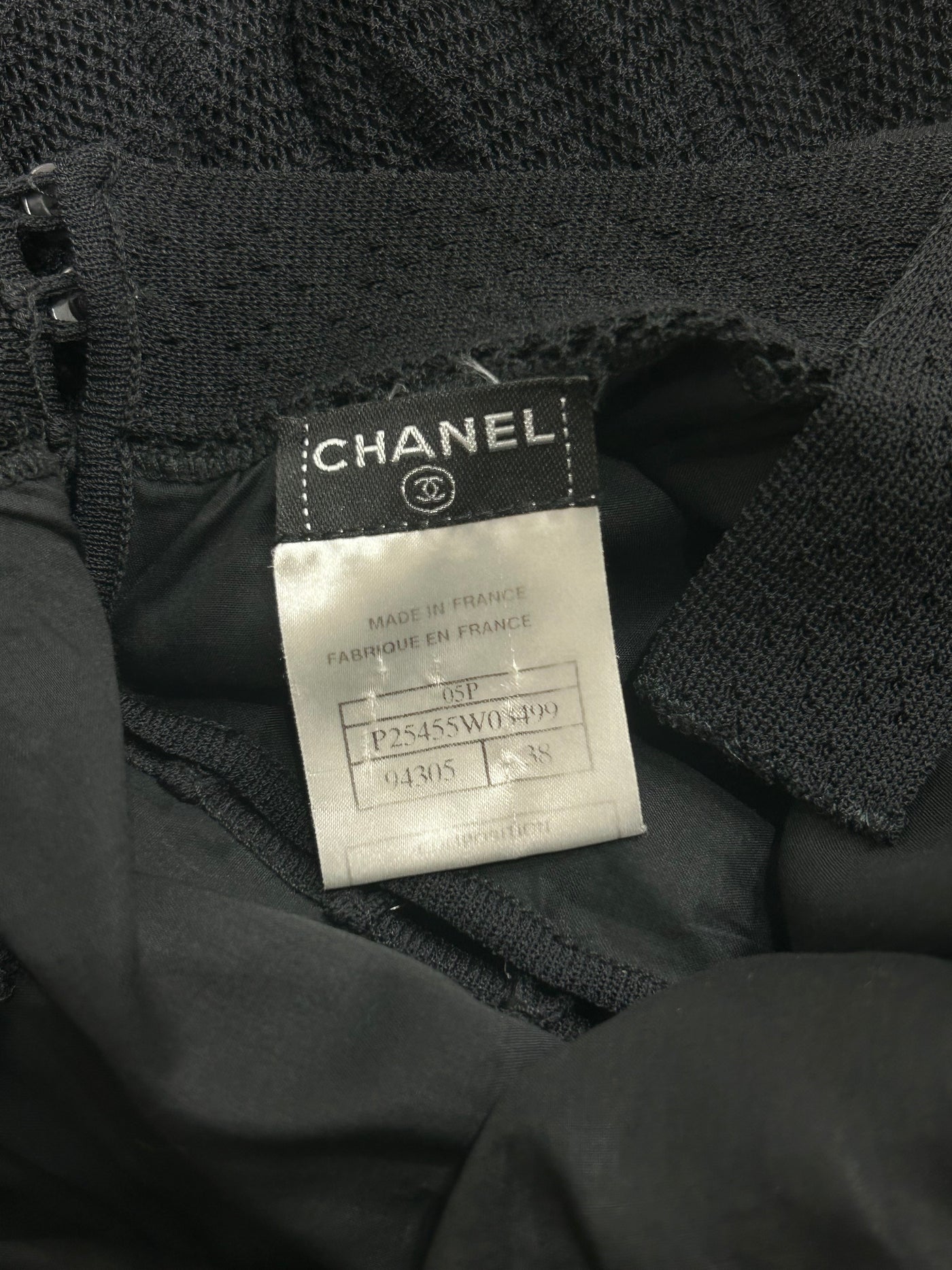 CHANEL Black Layered Ruffles Dress Vintage Spring 2005 size 38