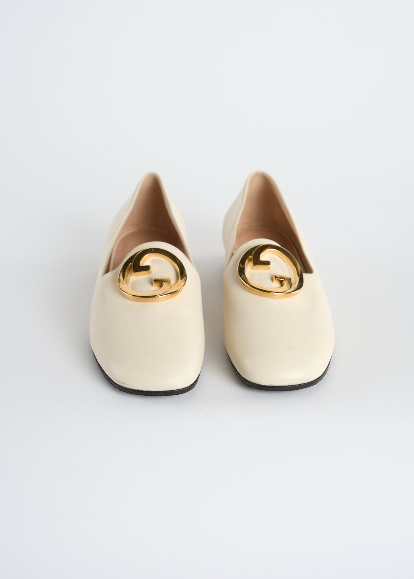 GUCCI Blondie white loafers GG gold size 36 RRP: £635