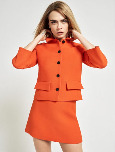 CHRISTIAN DIOR spring 2022 runway orange jacket size 38fr