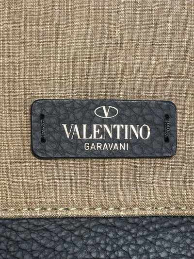 VALENTINO VLTN Military Khaki Canvas Maxi Top Handle