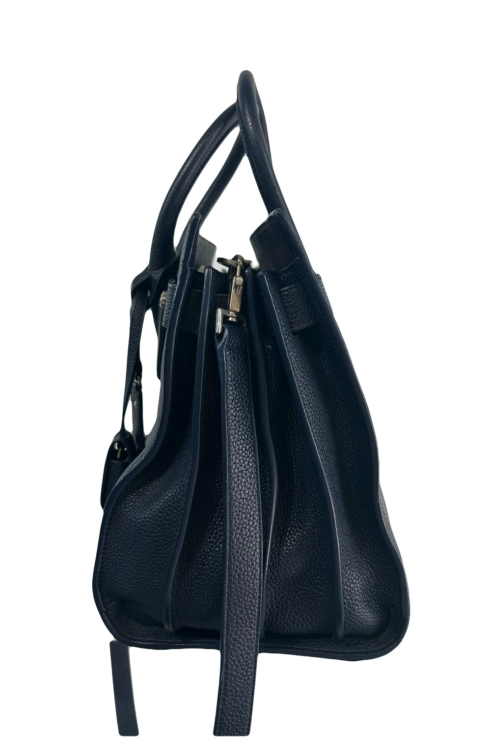 SAINT LAURENT Sac De Jour  medium navy grain supple leather with strap