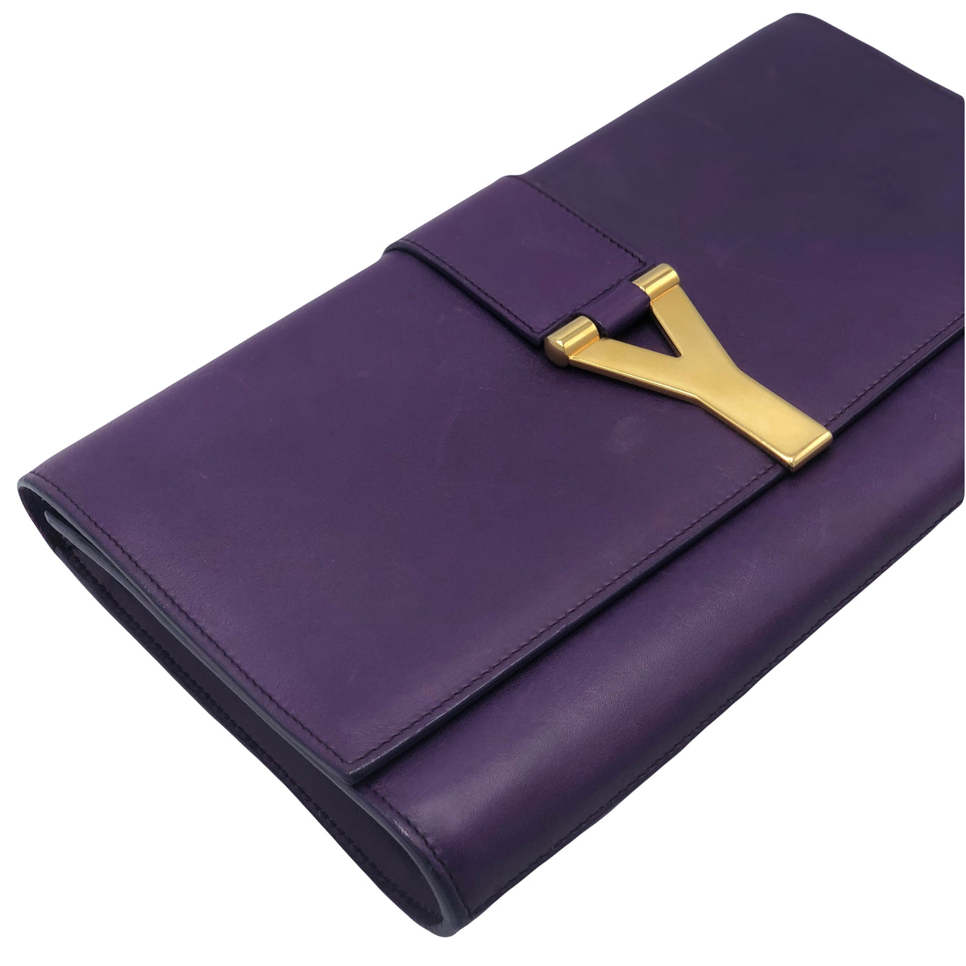 SAINT LAURENT Y Purple clutch