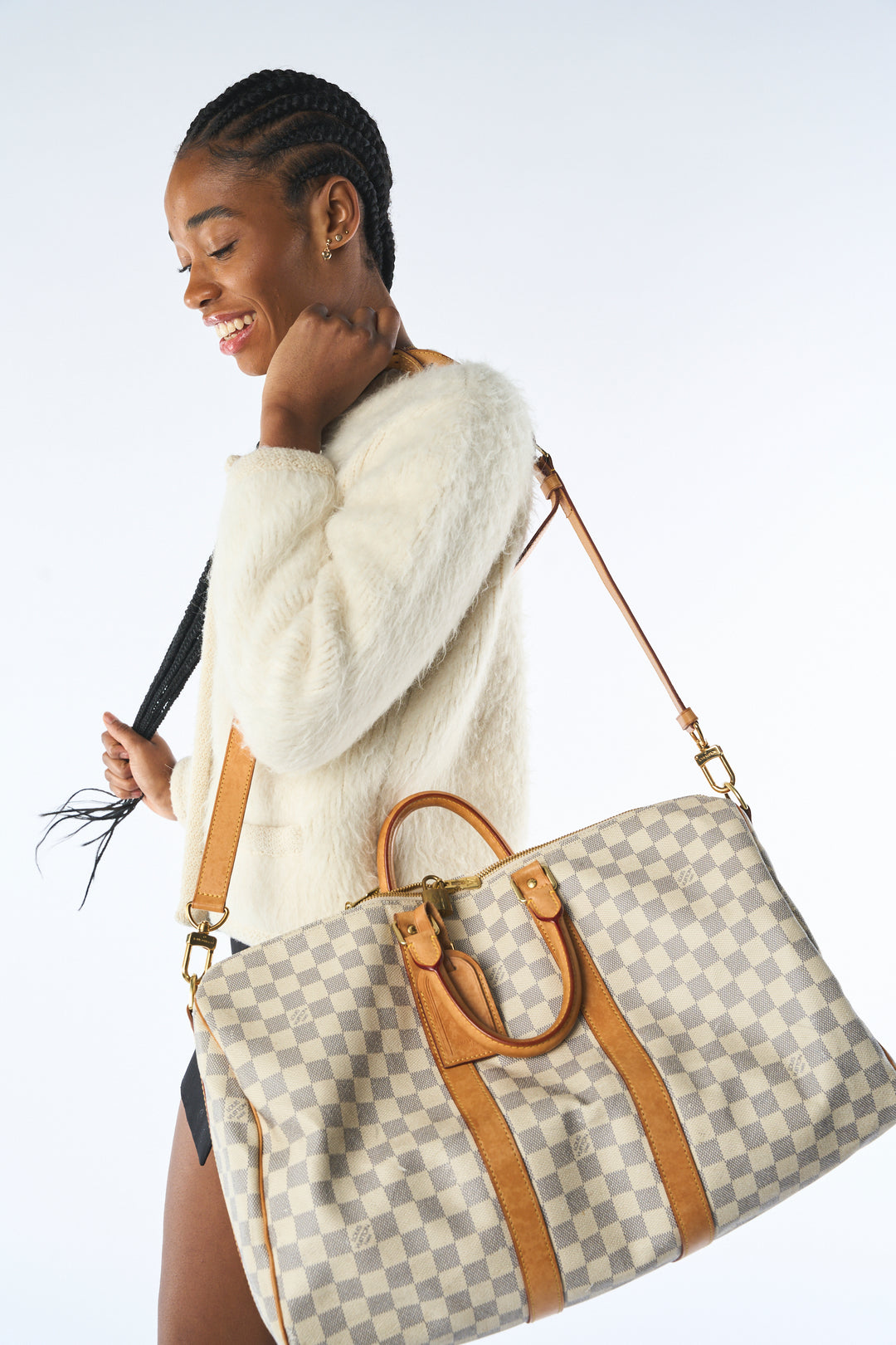 LOUIS VUITTON keepall 45 damier azur bandouliere – U \u0026 Moi