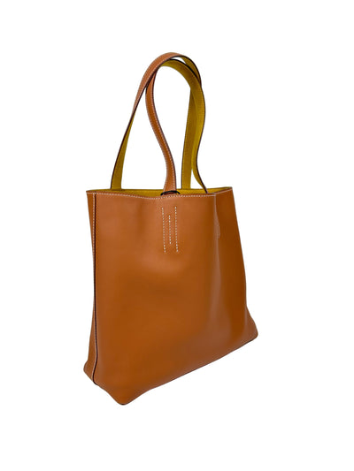 HERMES Double Sense Tote Gold Veau Sikkim Jaune de Naples Chevre Year 2023 Current RRP 3850 euros