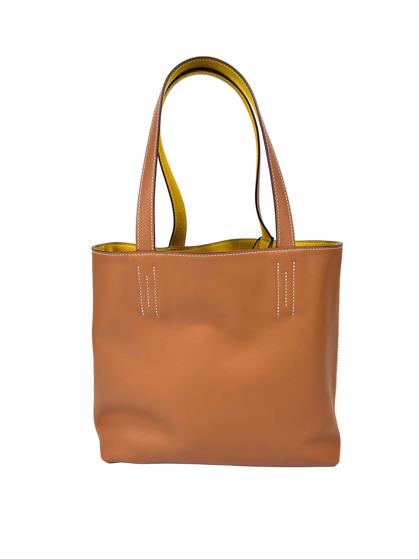 HERMES Double Sense Tote Gold Veau Sikkim Jaune de Naples Chevre Year 2023 Current RRP 3850 euros